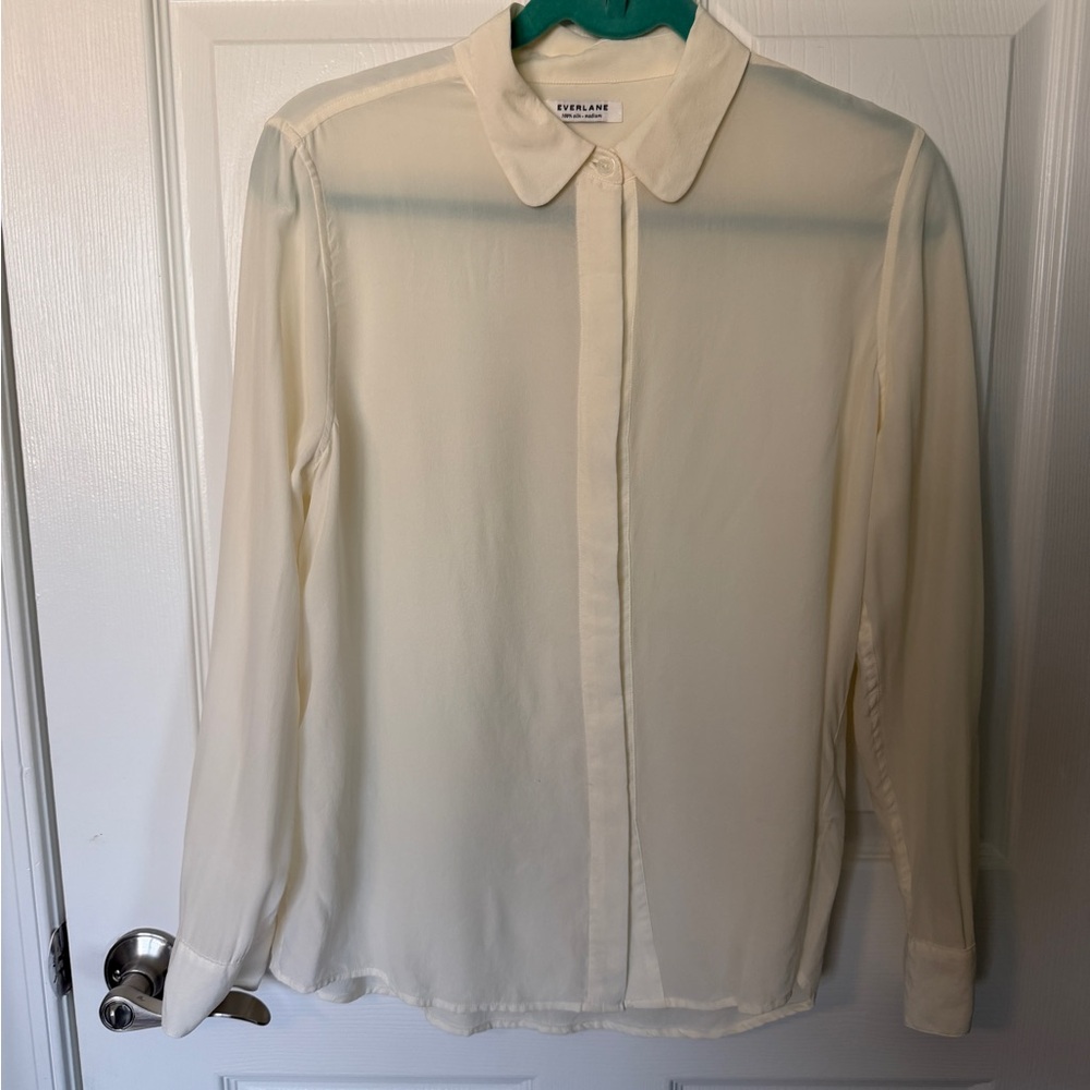 Vintage Everlane Cream Button-Up Blouse
